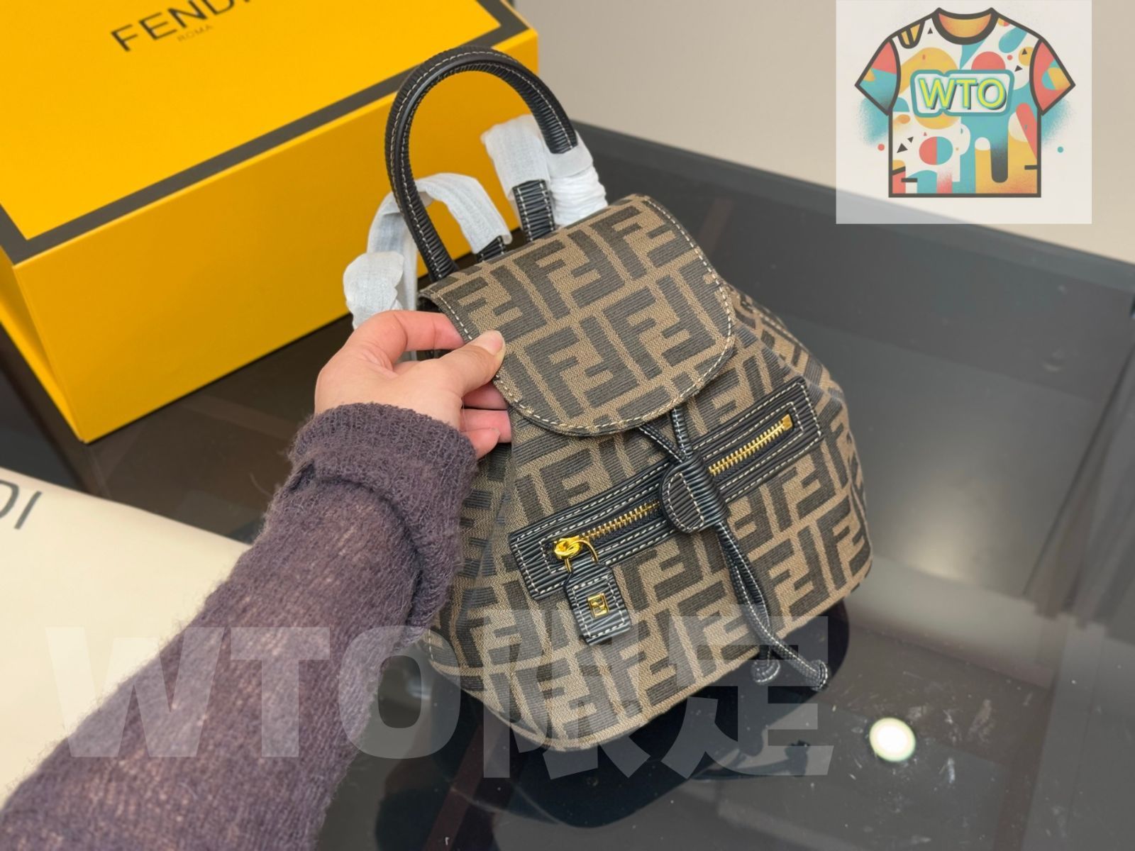 WTO通販 Fendi ヴィンテージ ダブルショルダーバッグ1-WTO輸入-HIZ01
