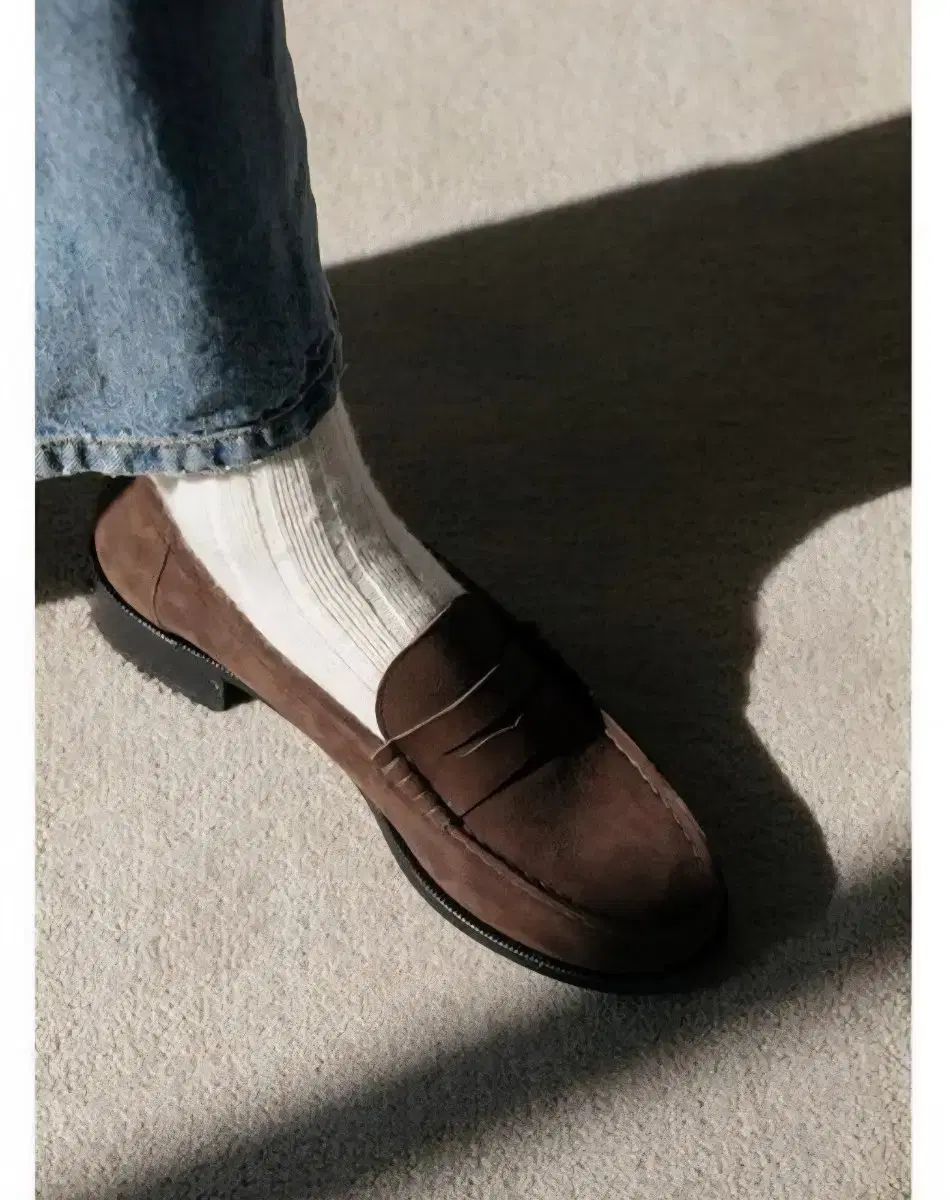 ルーアレ スウェード ローファー チョコブラウン 240