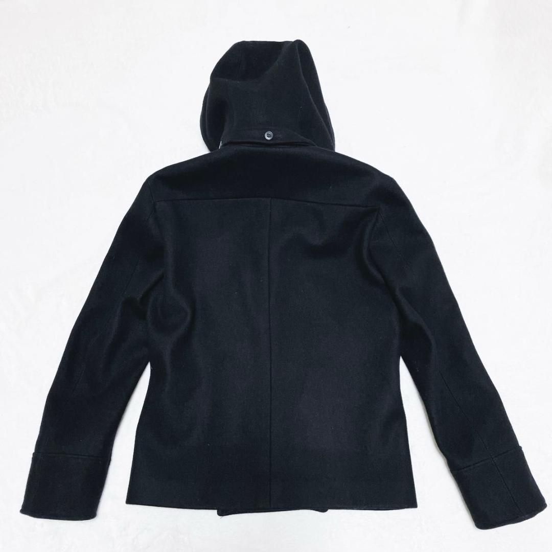 ジュンハシモト Pコート ロングジップ カシミア混 フード付き サイズ 3