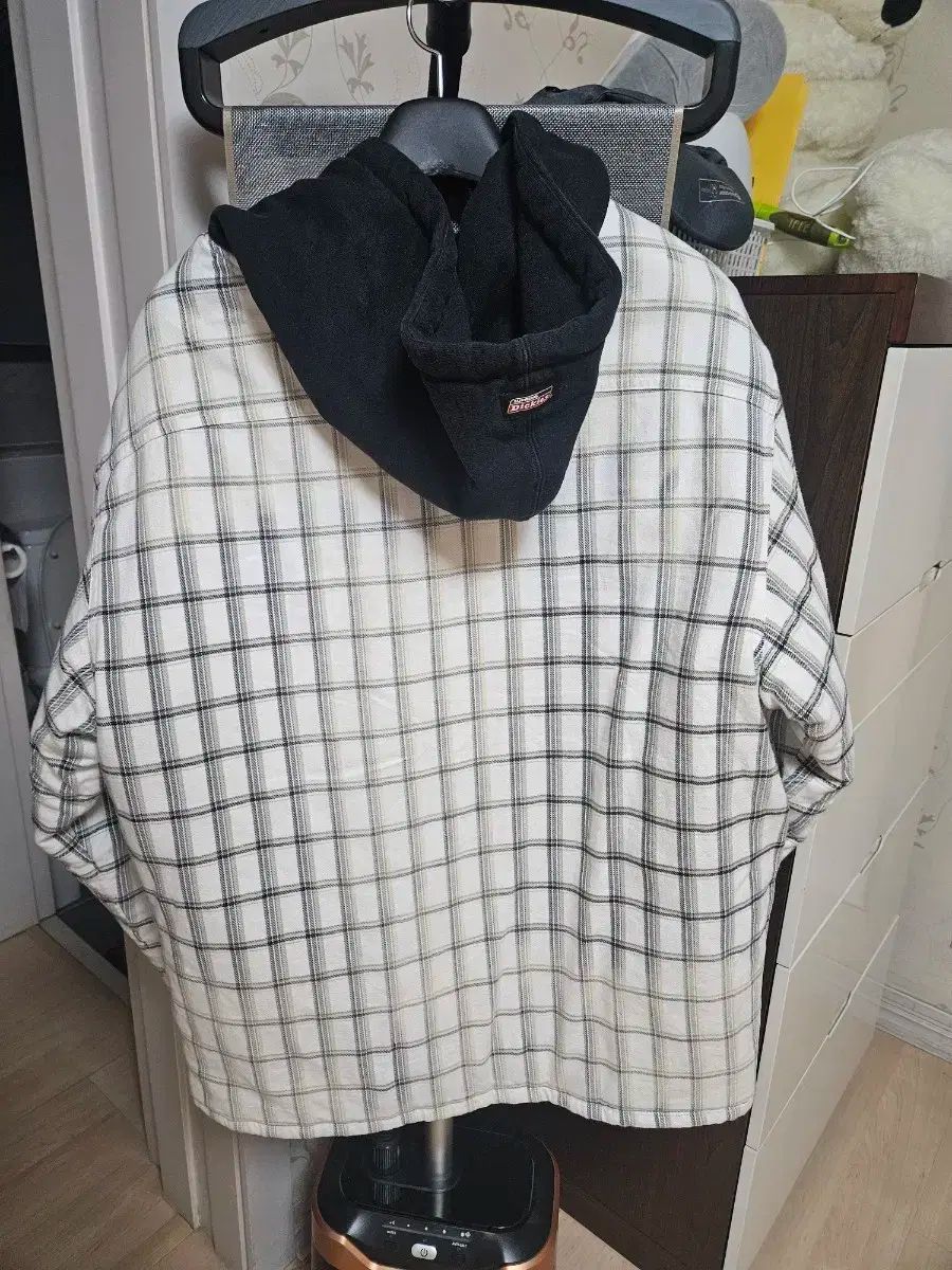 シュプリームxディッキーズ プレイド フーディー ジップアップ L