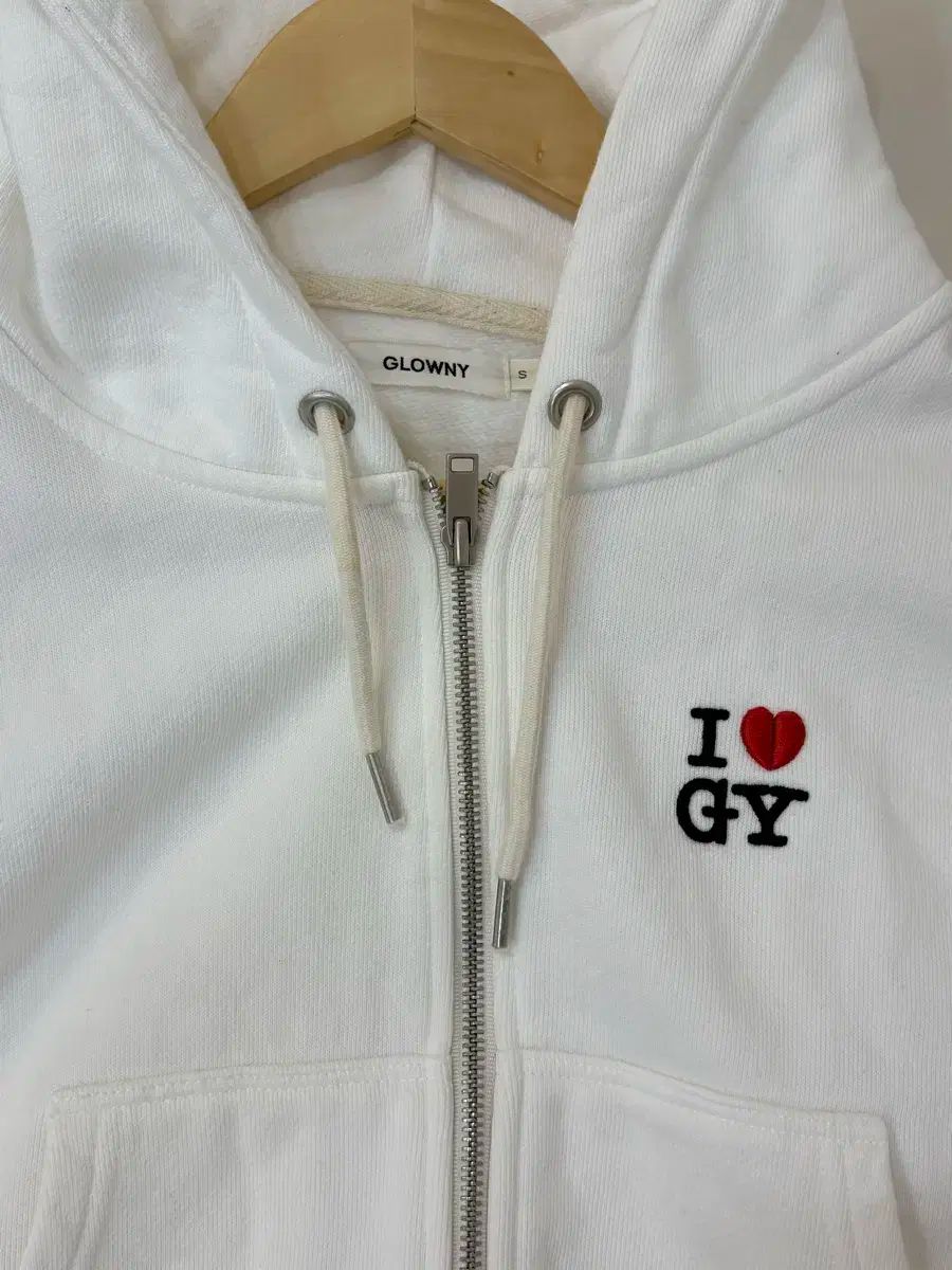 アイラブグロウニー フードジップアップ 白