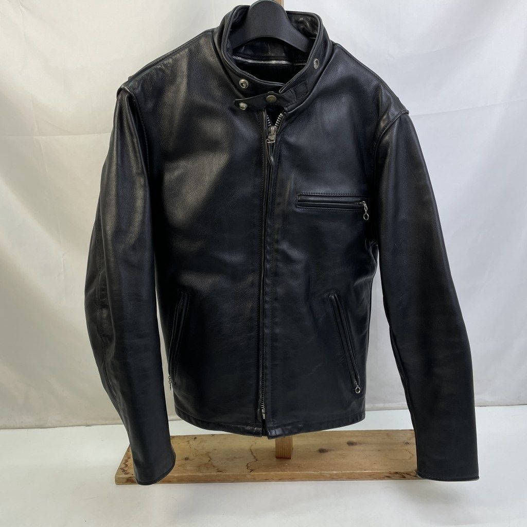 01w-5658 ショット schott 641 シングルライダースジャケット ライナー付き ブラック サイズ38 メンズ アウター レザー 品