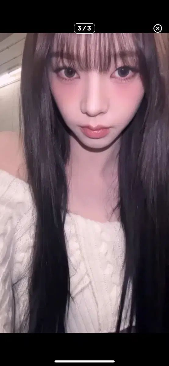  カリナ着用 ポリ数엠 オフショルダニット 長袖 ニット セーター