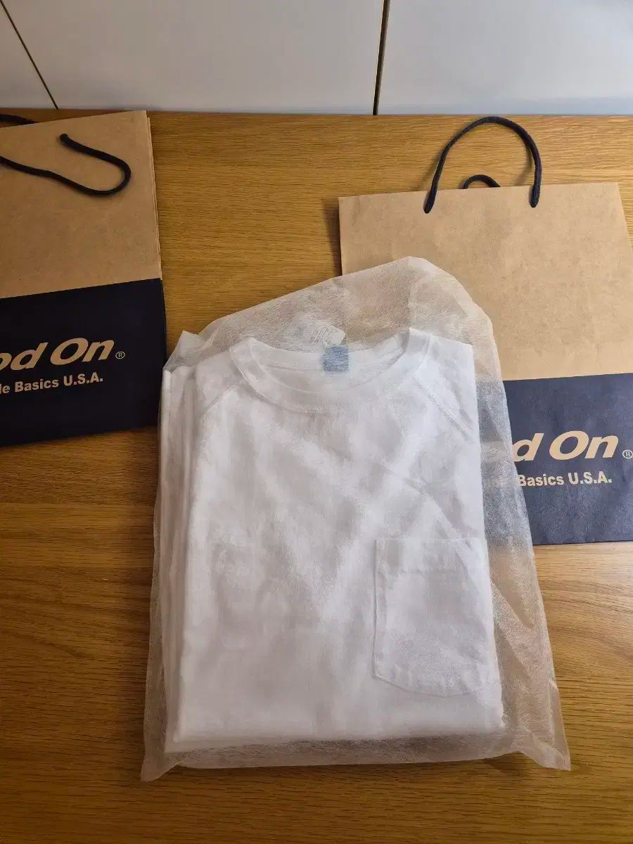 Good On 9oz 굿온 9온ズ ポケット 半袖T 白 XL
