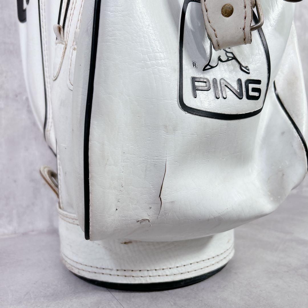  V264 PING ピン キャディバッグ 本体 白 ロゴ レザー ゴルフ用具 パター ゴルフバッグ キャディバッグ ゴルフ