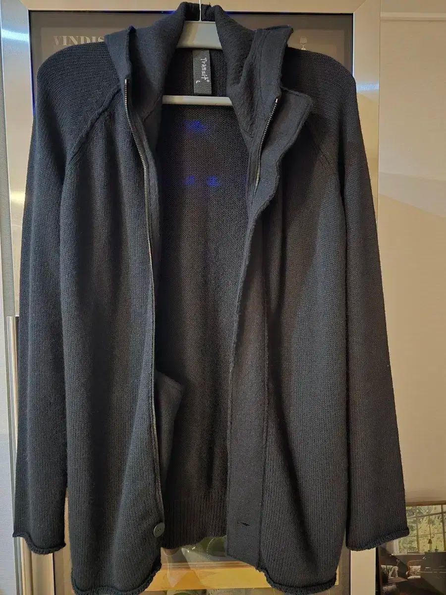 トランジット Transit アルパカ ウール ブラック フード パーカ ジップアップ 105サイズです