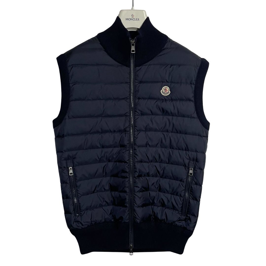 MONCLER M ダークネイビー ダウンベスト 型番 A2091941320094633