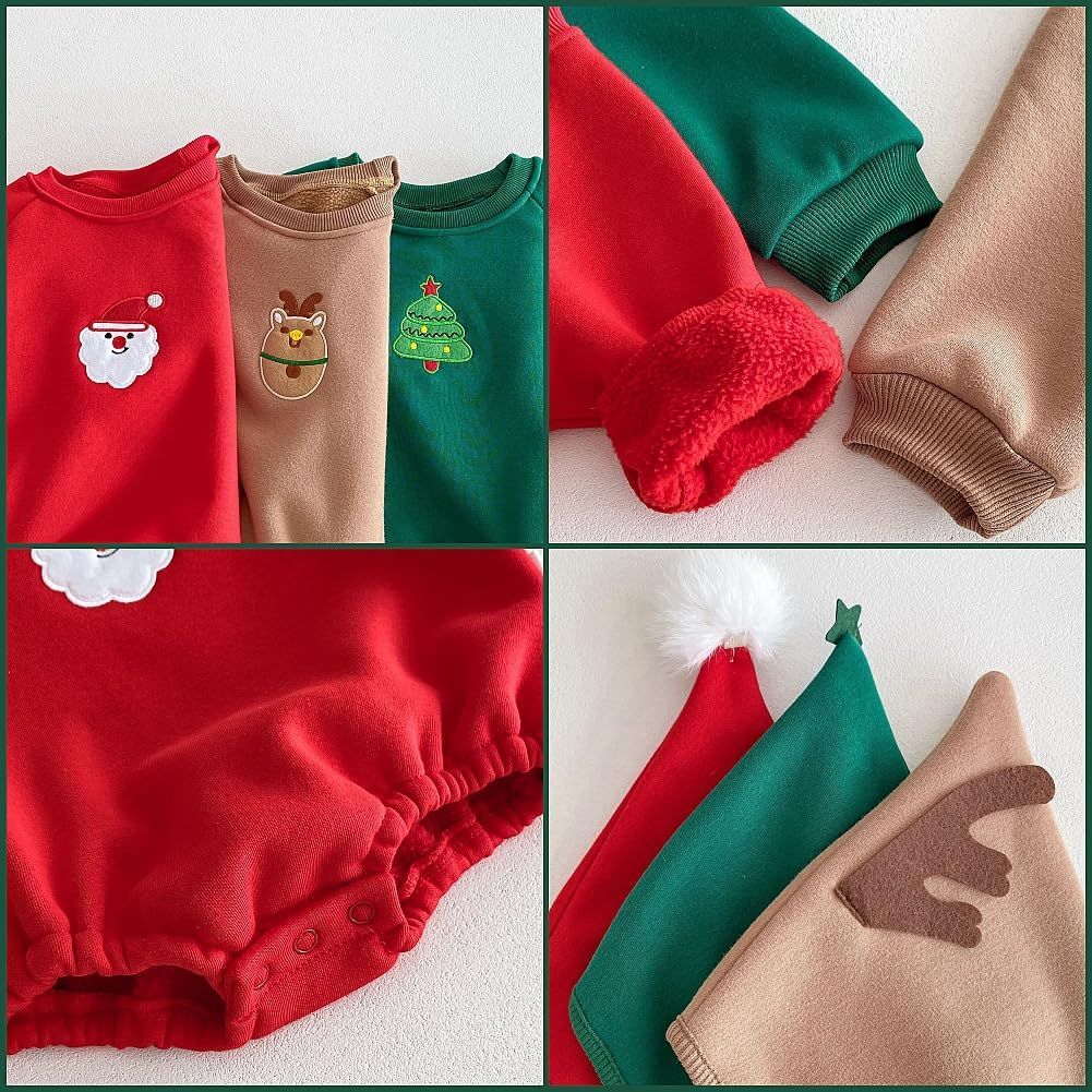 数量限定】[VNGOLERRY] クリスマス ベビー ロンパース コスチューム