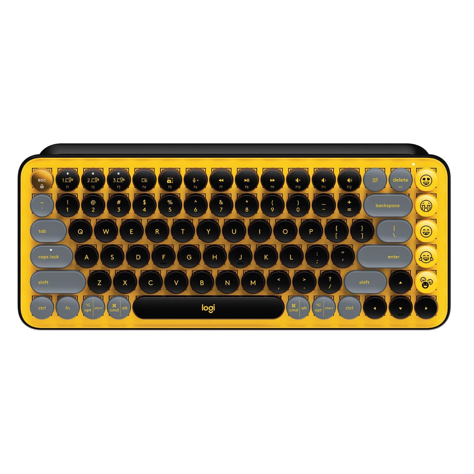 Logitech Pop Keys Yellow メカニカル ワイヤレス キーボード イエロー 英語配列 bluetooth Logi Bolt Unifying非対応 一年間保証輸入品