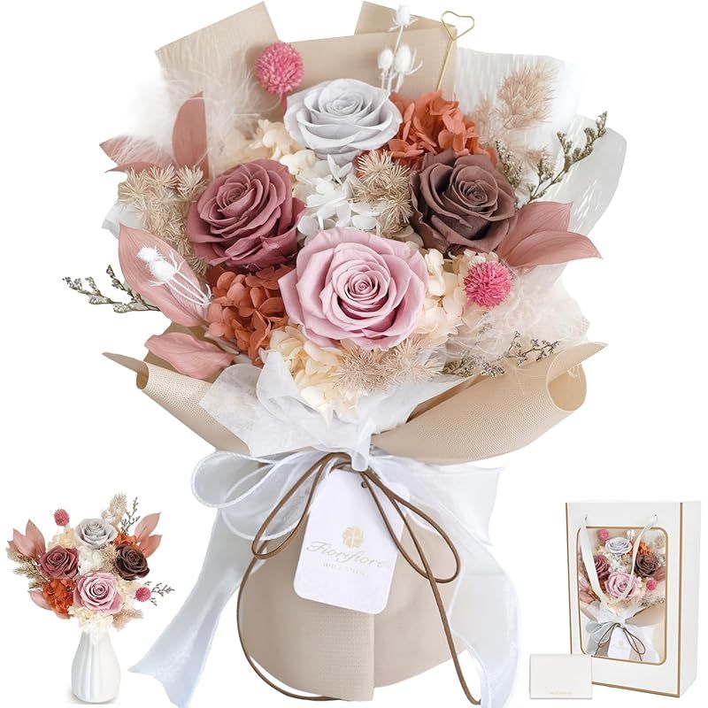 Fiorifiore 2025新登場 母の日 プリザーブドフラワー ブーケ 4輪 薔薇