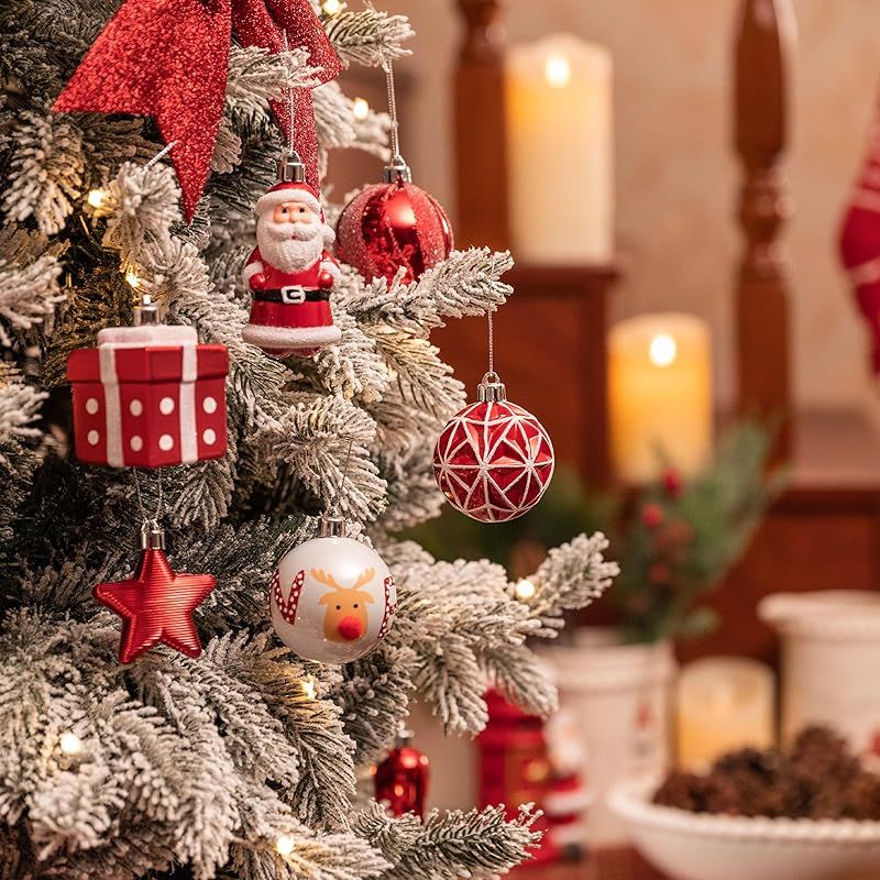 【訳あり】レッド＆ホワイト クリスマスデコレーション 155ピース 装飾品 訳あり】レッド＆ホワイト クリスマスデコレーション 155ピース 装飾品