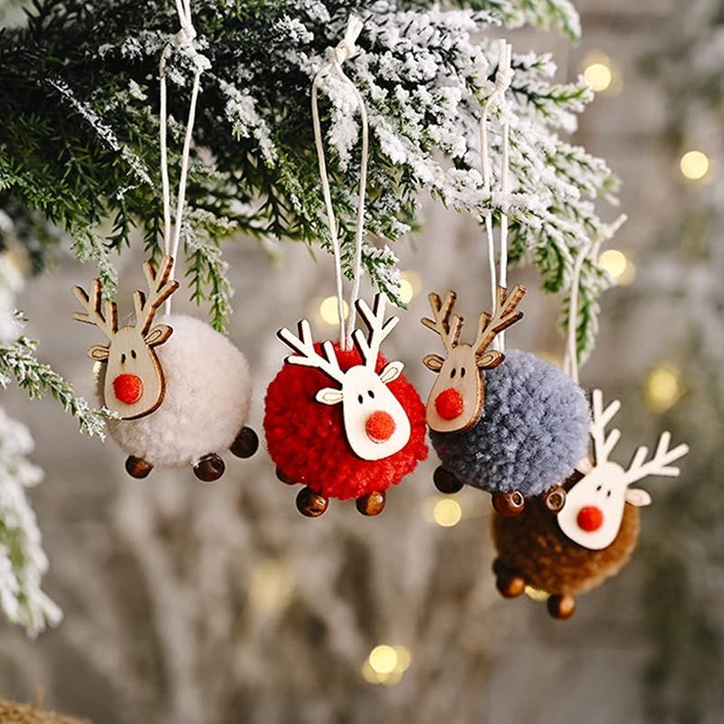 クリスマス☆トナカイさんセット♡仲良しひよこ&ツリー クリスマスツリー オーナメント 4個セット 可愛い トナカイ クリスマス