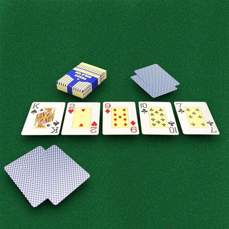 ポーカー TEXAS HOLD`EM プラスチックトランプ ポーカーサイズ 赤・青