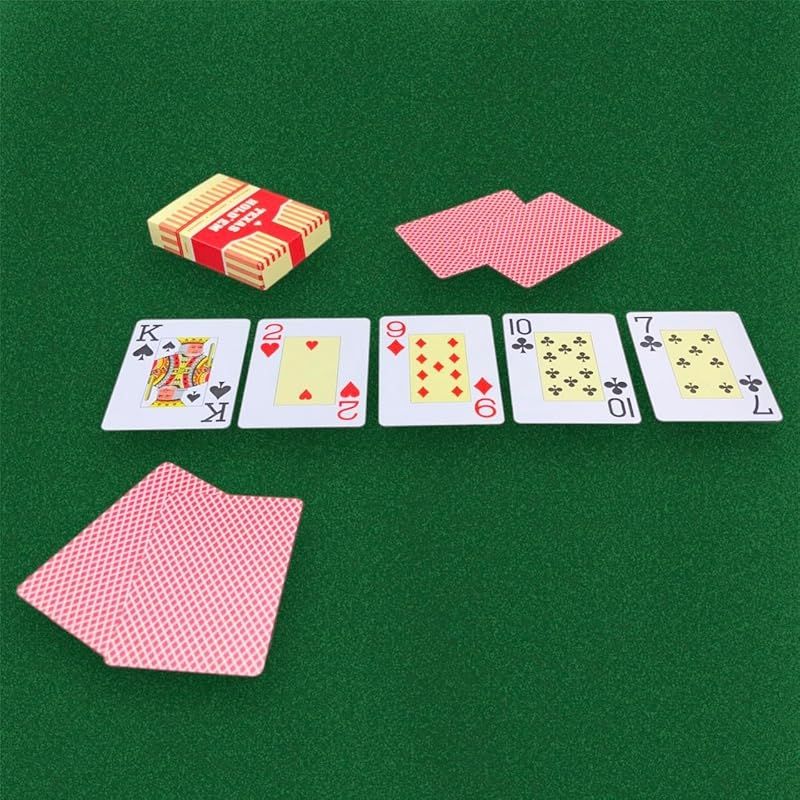 ポーカー TEXAS HOLD`EM プラスチックトランプ ポーカーサイズ 赤・青