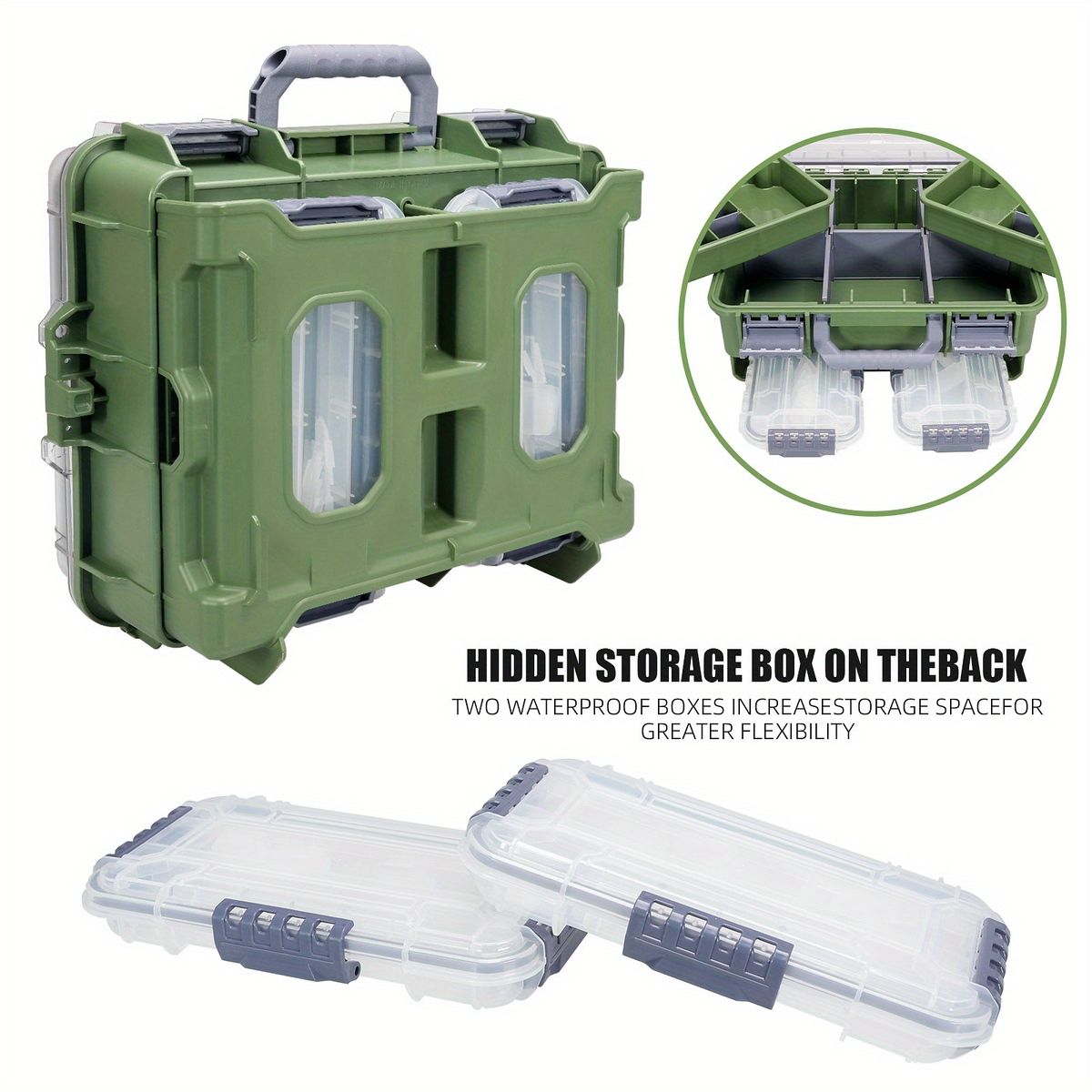大容量&仕切り調整 釣り具タックルボックス 3層式 ABS素材 ミックス 安全ロック 釣り道具収納ケース 旅行 ギフトに最適 釣り好き必携 グレー