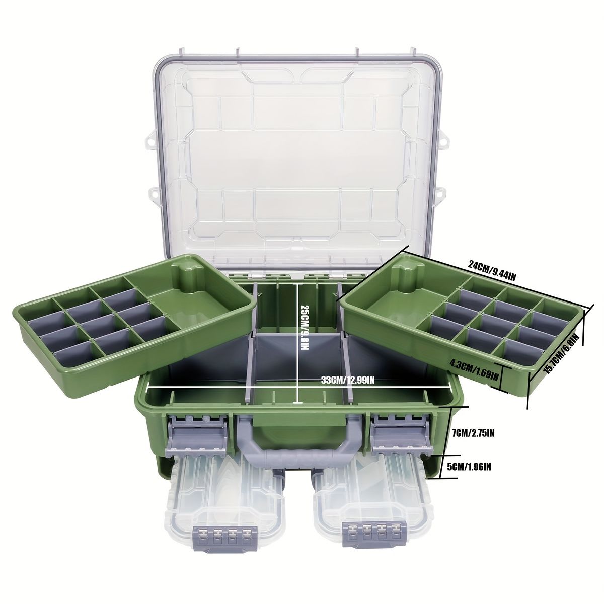 安全ロック＆仕切り調整 フィッシングタックルボックス 3層構造 釣り道具収納ケース ABS素材 携帯便利 釣具整理 大容量 ミックス 海釣り 川釣り 磯釣り ギフトに最適 ピンク OLIVEOS_COM_TR