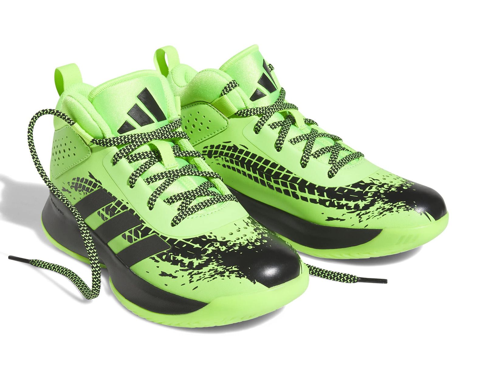  アディダス バスケットボールシューズ Cross Em Up 5 キッズ チームソーラーグリーン コアブラック HQ 8496 21.0 cm スニーカー 靴