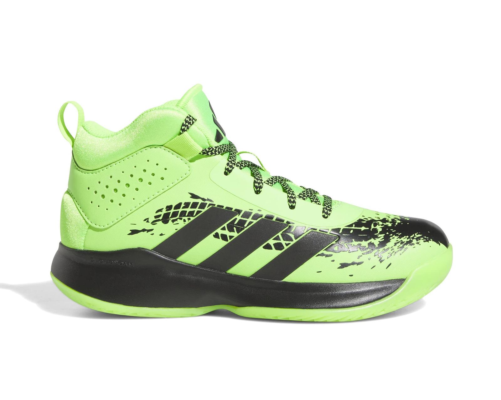アディダス バスケットボールシューズ Cross Em Up 5 キッズ チームソーラーグリーン コアブラック HQ 8496 21 0 cm