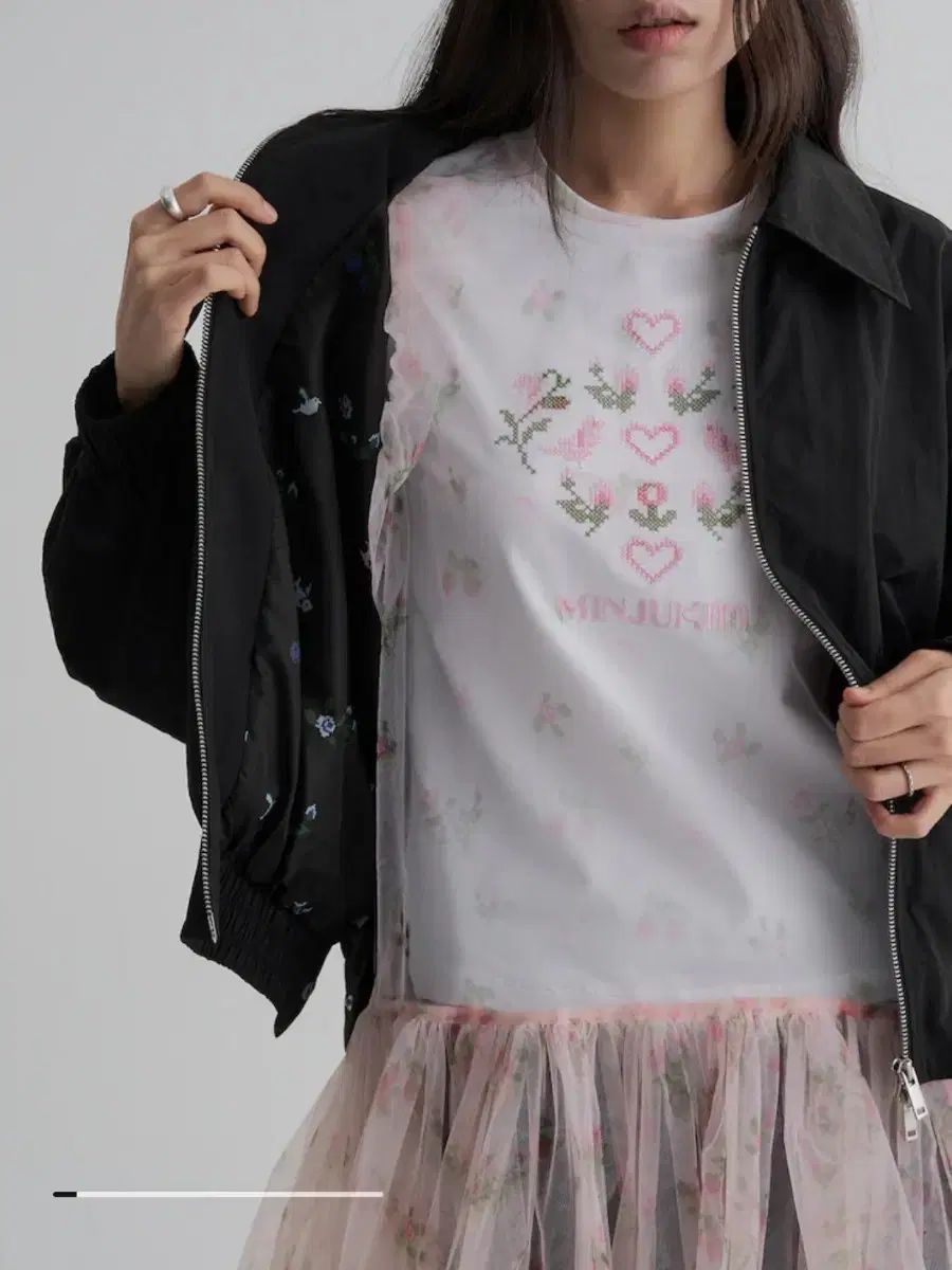 メルカリshop取引では対象外 8seconds エイトセカンズ ミンジュ MINJU フリル ブルゾン S