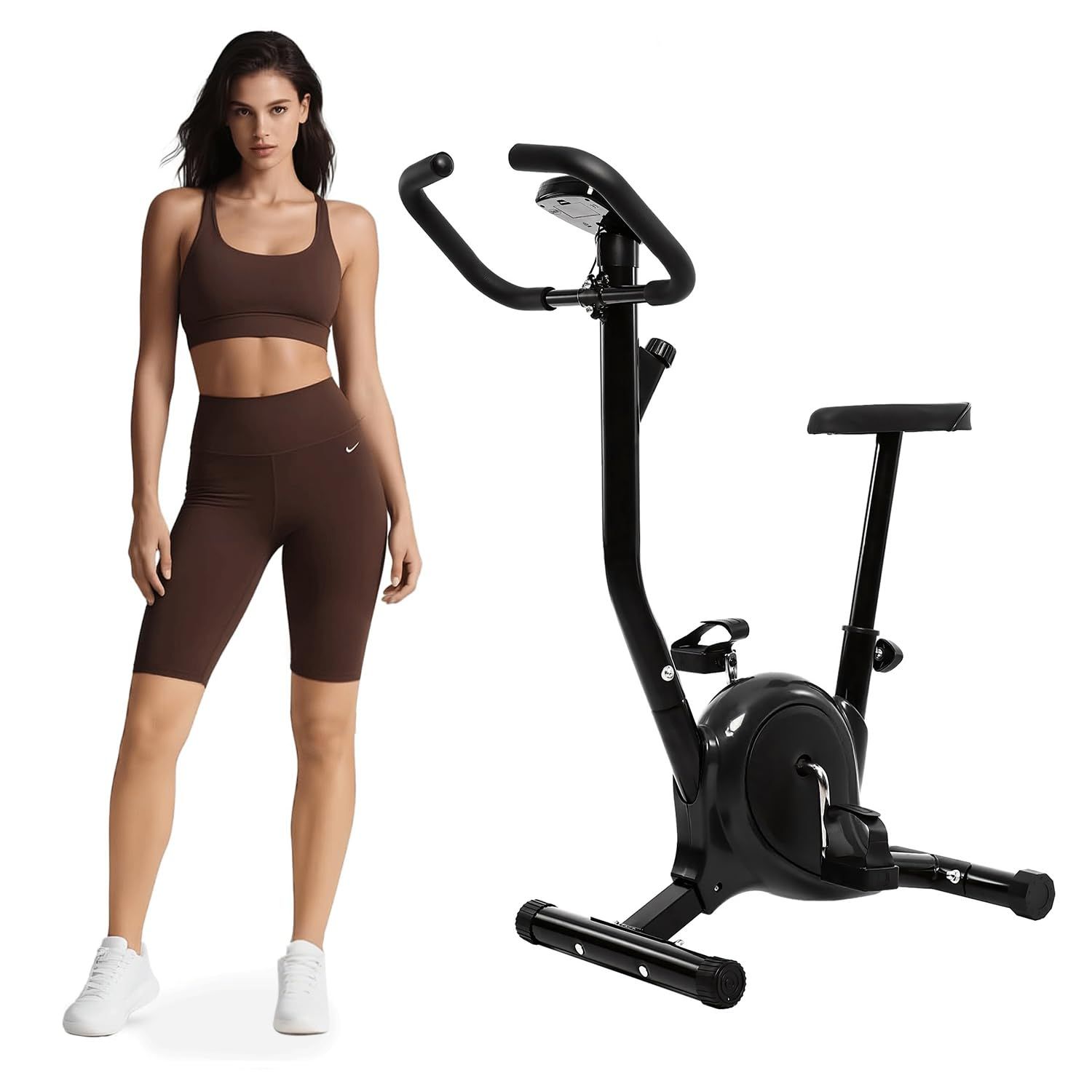 フィットネスバイク 静音 エアロバイク 家庭用 スピンバイク ダイエット器具 トレーニングバイク サドル ハンドル高さ調整可 電子ディスプレイ付き エクササイズマシ