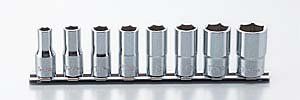 コーケン 3 8 9.5mm SQ. 6角セミディープソケットレールセット 9ヶ組 RS3300XA 9