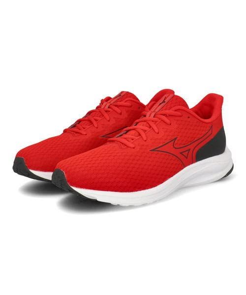 ミズノ PIONEROAD メンズスニーカー ランニングシューズ 超軽量 幅広4E K1GA2147 62 GF レッド レッド ブラック 28.0 cm