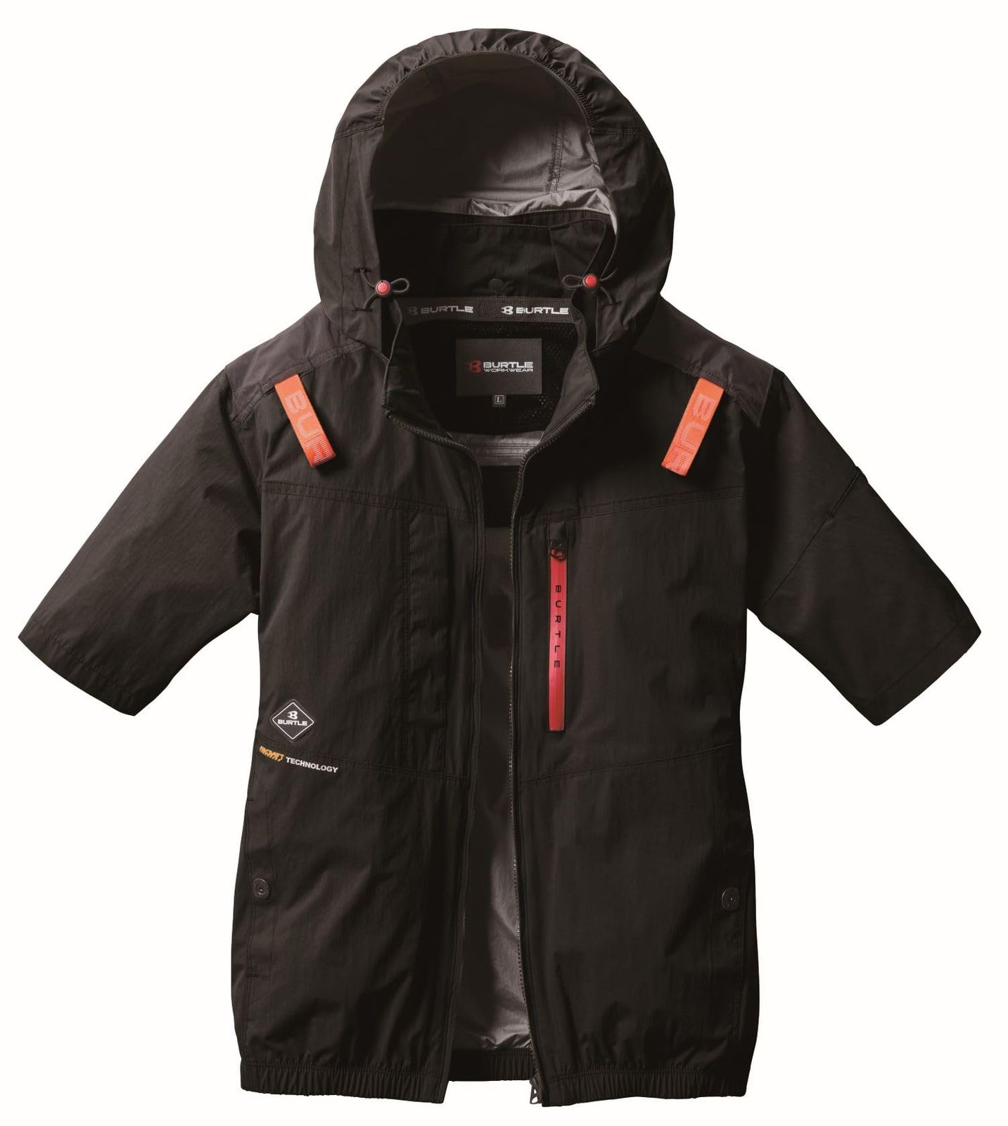 BURTLE バートル エアークラフト半袖ブルゾン ユニセックス 春夏用 ブラック AC2086 35 S ブラック S