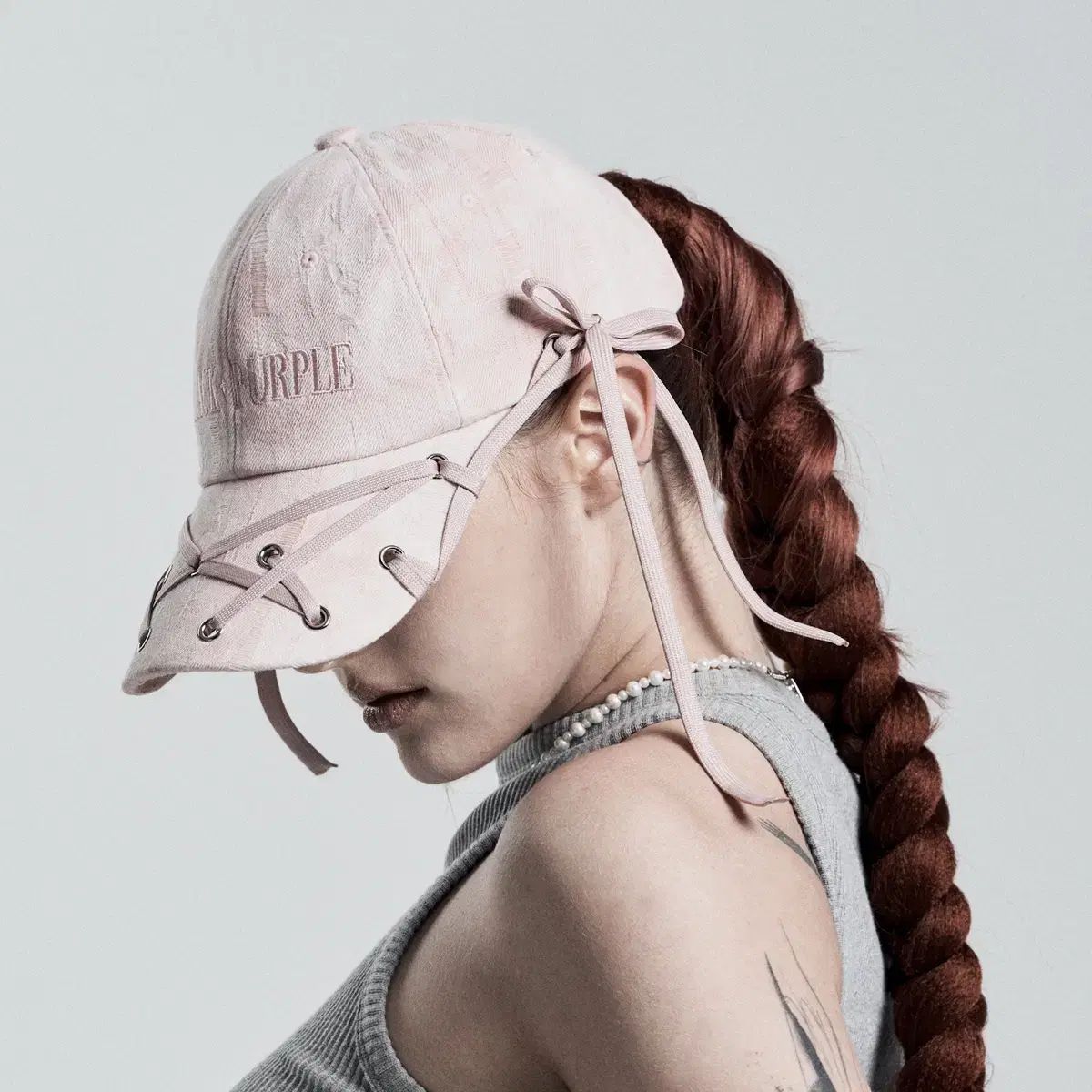 ブラックファー PURPLE パープル Vortex Strap エンブロイダリー キャップ ベースボールキャップ ピンク