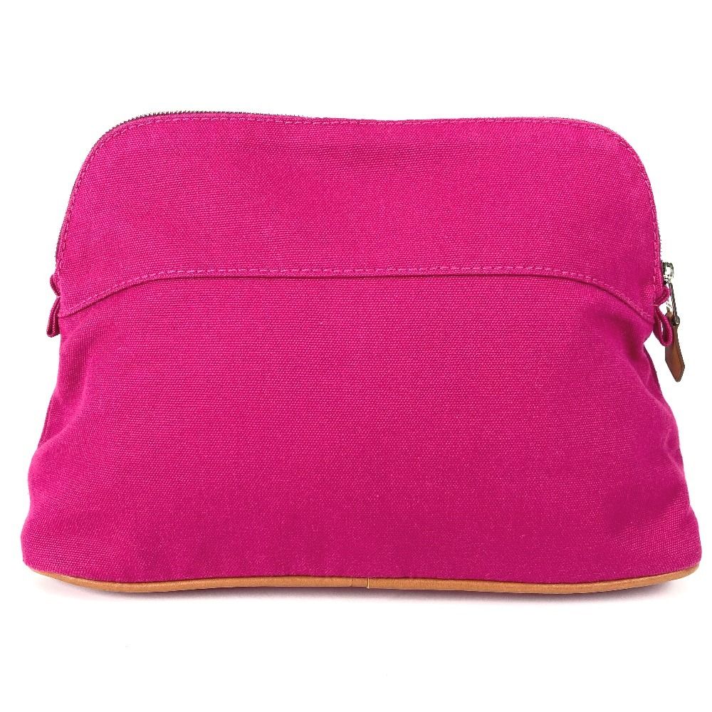  HERMES エルメス 化粧ポーチ ボリードポーチ GM ボリードポーチGM レザー キャンバス ピンク その他 バッグ