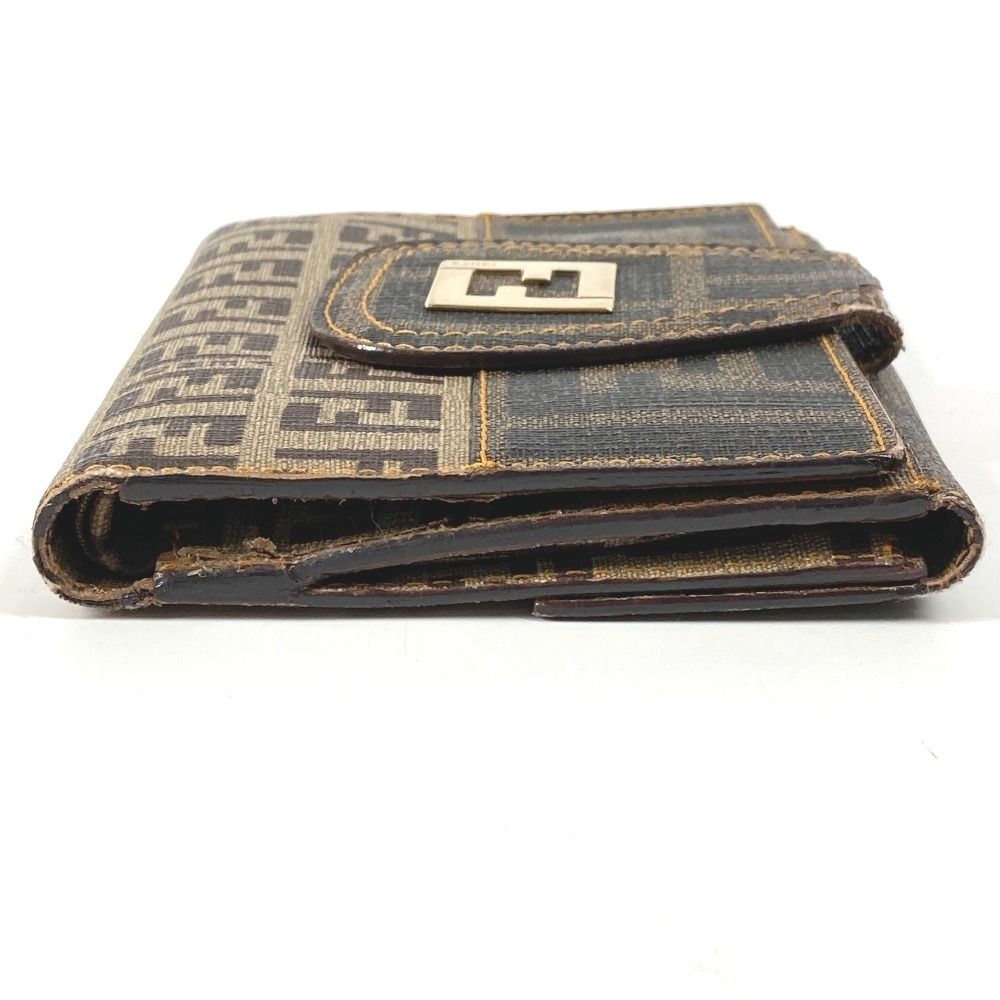 FENDI フェンディ 2つ折り財布 ズッカ ロゴ ズッキーノ レザー/PVC