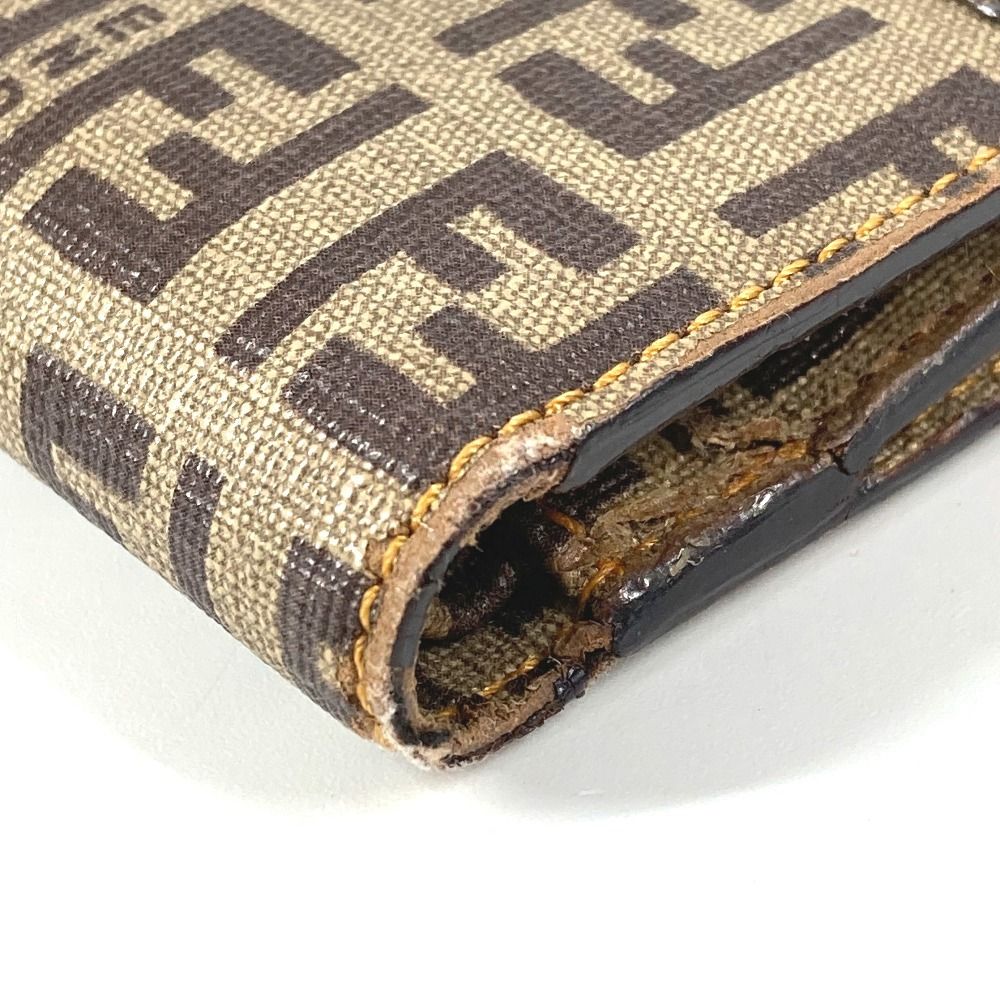 FENDI フェンディ 2つ折り財布 ズッカ ロゴ ズッキーノ レザー/PVC