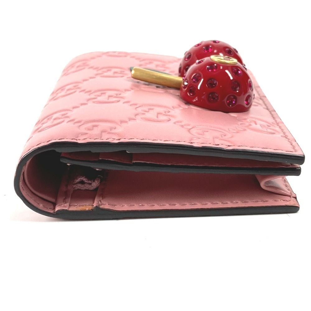 GUCCI グッチ 2つ折り財布 チェリー さくらんぼ 476050 シマレザー