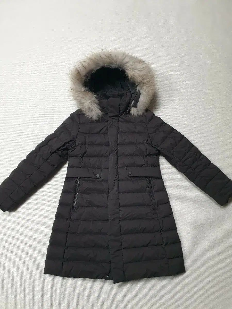 EIDER ロング ダウン コート フード ファー レディース 95サイズ 100