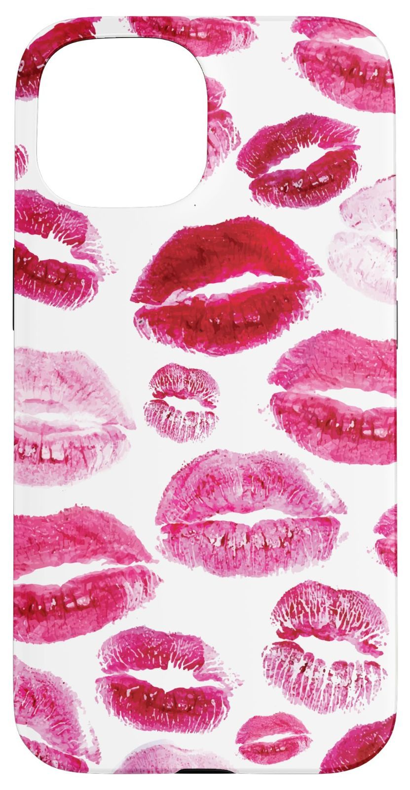 【特価セール】ピンク コケット キス キス 唇 口紅 メイク好き向け スマホケース iPhone 15 用