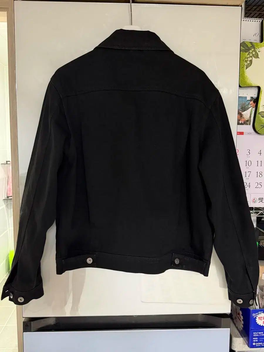 クアー エンボス ウォッシュド デニム トラッカー ブラック L