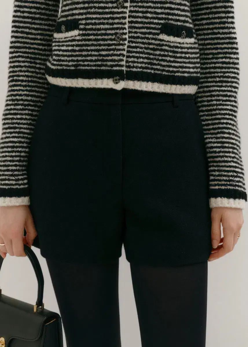 シエ SIE イヴ ウール ハーフ パンツ XS ブラック