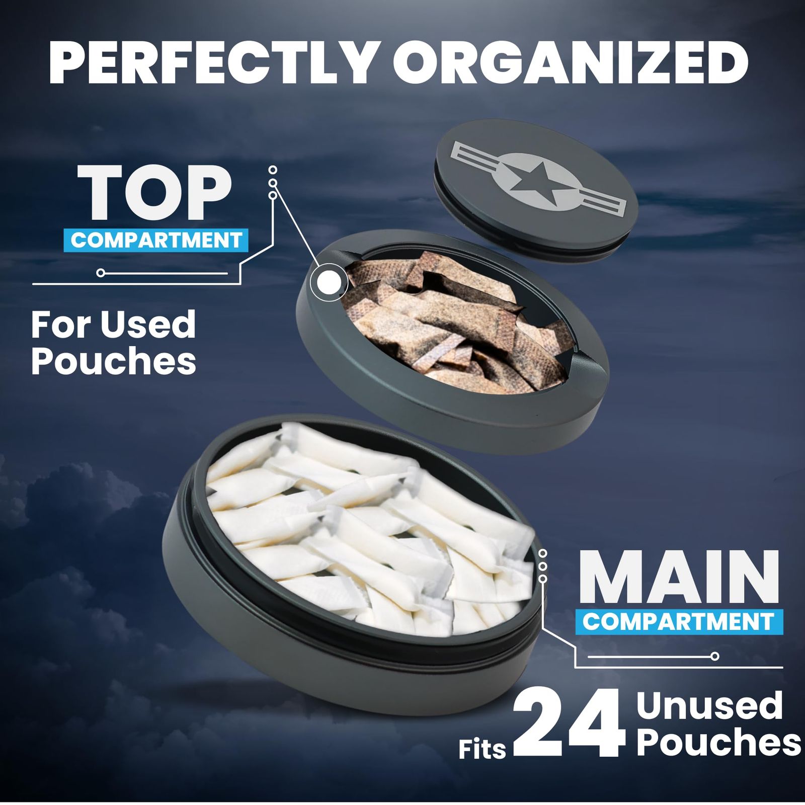 メタルZynコンテナ 湿気-防臭容器