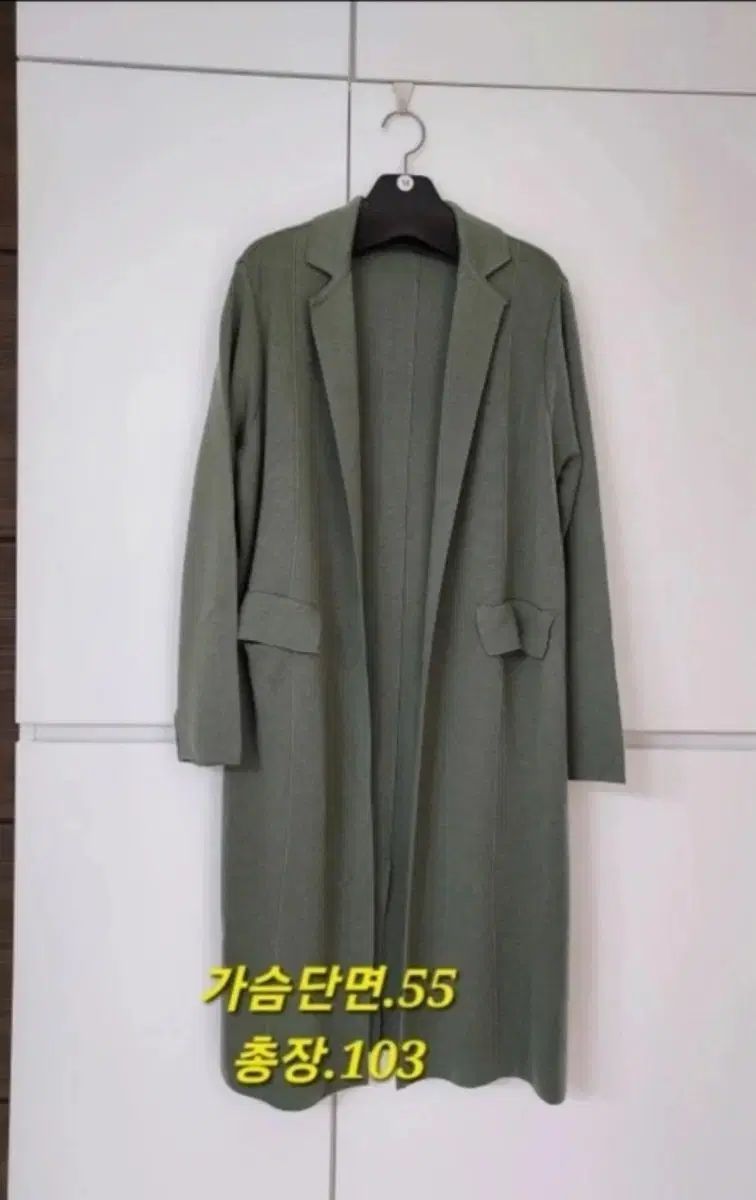 タハリ ウールニット カーディガン ロング丈 コート 66 通常77まで カーキ