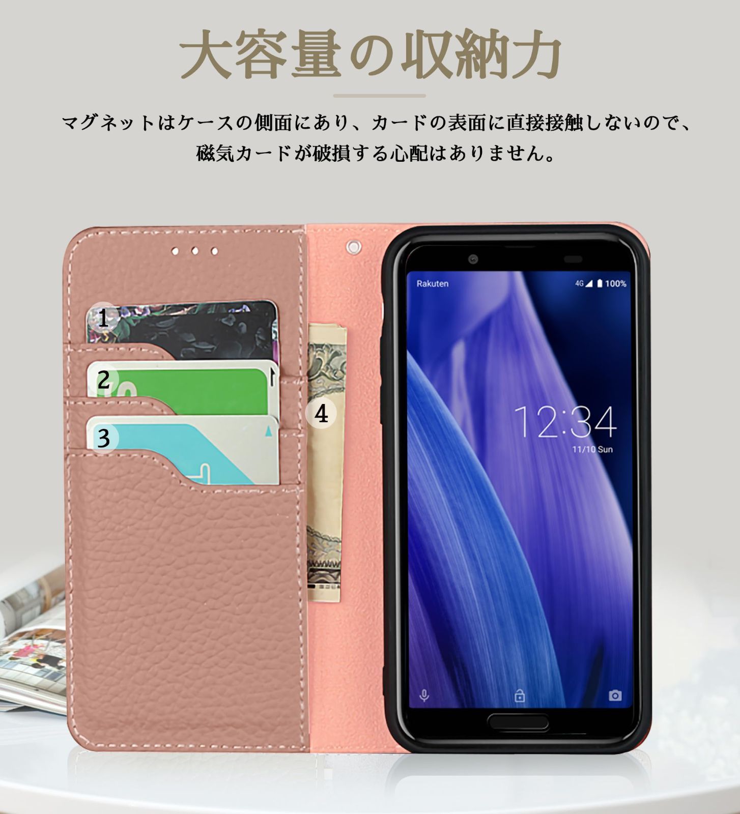 【SalangSalam様用3台セット】【新品未使用】Samsung 特価セール】CLICSUN AQUOS sense3 対応ケース 高級牛本革ケース 手帳