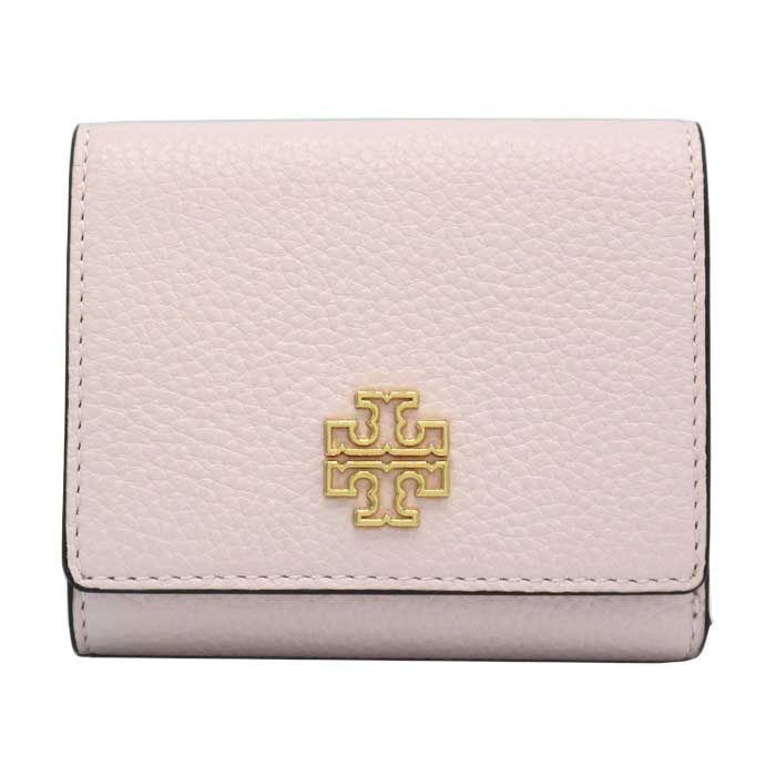 トリーバーチ 三つ折り財布 TORY BURCH BRITTEN レザー ダブルT 159431 0425 650 DELICATE PINK アウトレット レディース