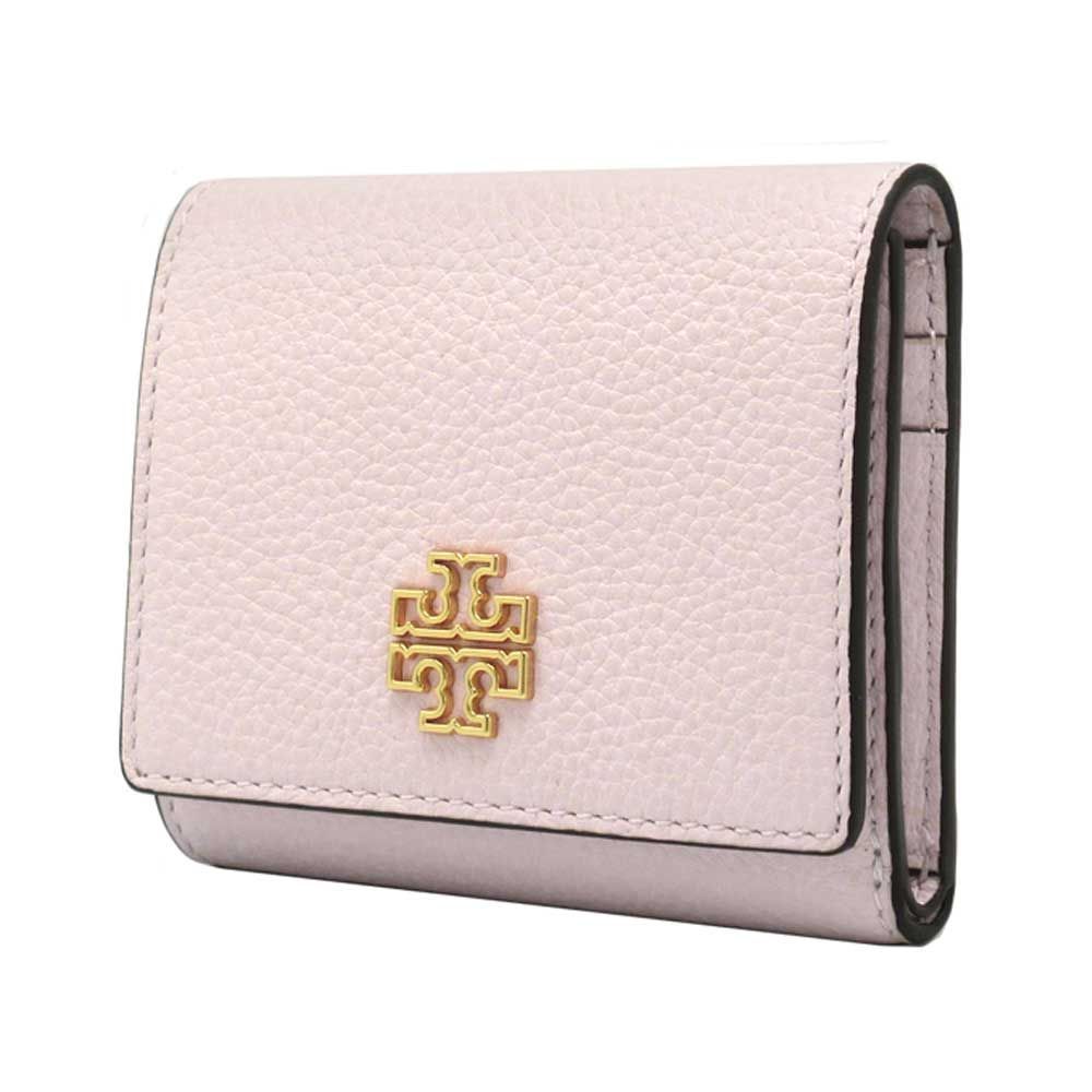 トリーバーチ 三つ折り財布 TORY BURCH BRITTEN レザー ダブルT 159431 0425 650 DELICATE PINK アウトレット レディース