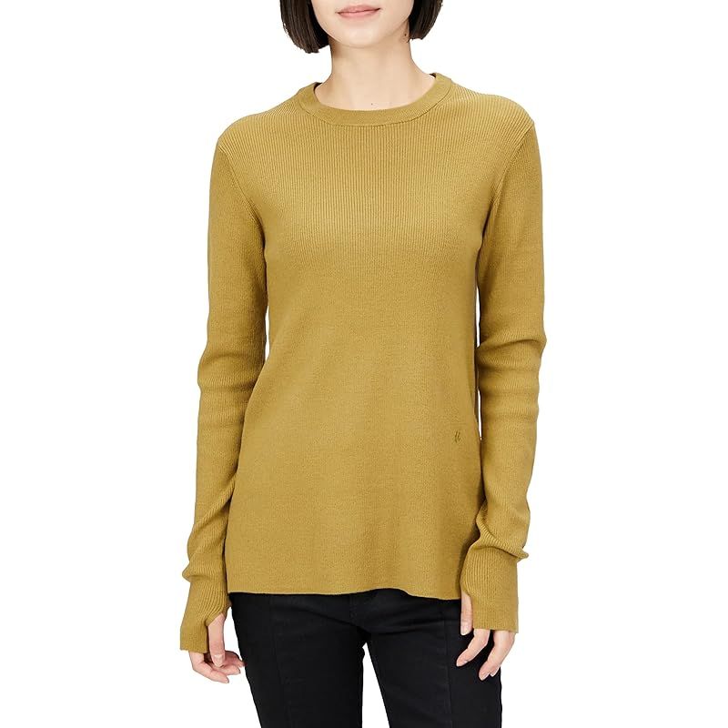 ミラオーウェン クルーネックリブニット レディース CML 0