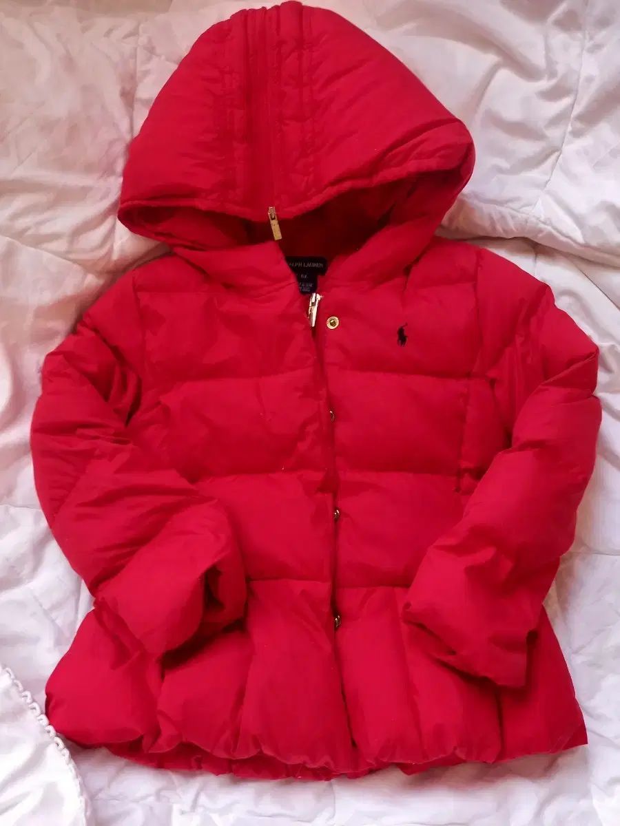 ポロラルフローレン 女の子用 赤 ダウン アウター