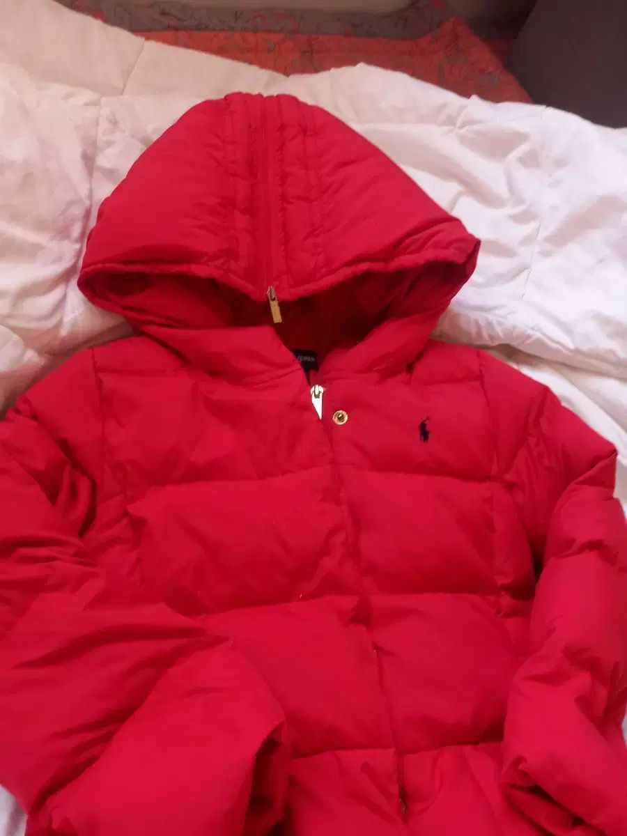 ポロラルフローレン 女の子用 赤 ダウン アウター