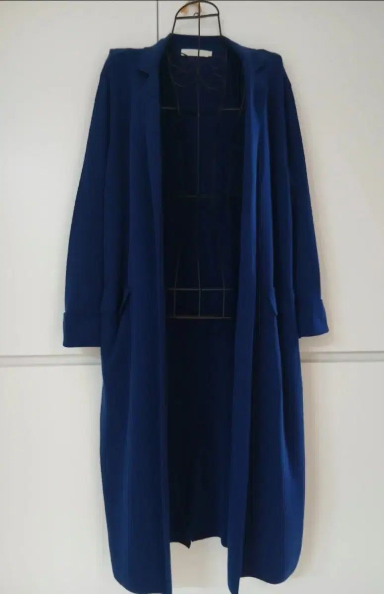 タハリ ウールニット カーディガン ロング丈 コート 66 通常77まで コバルトブルー
