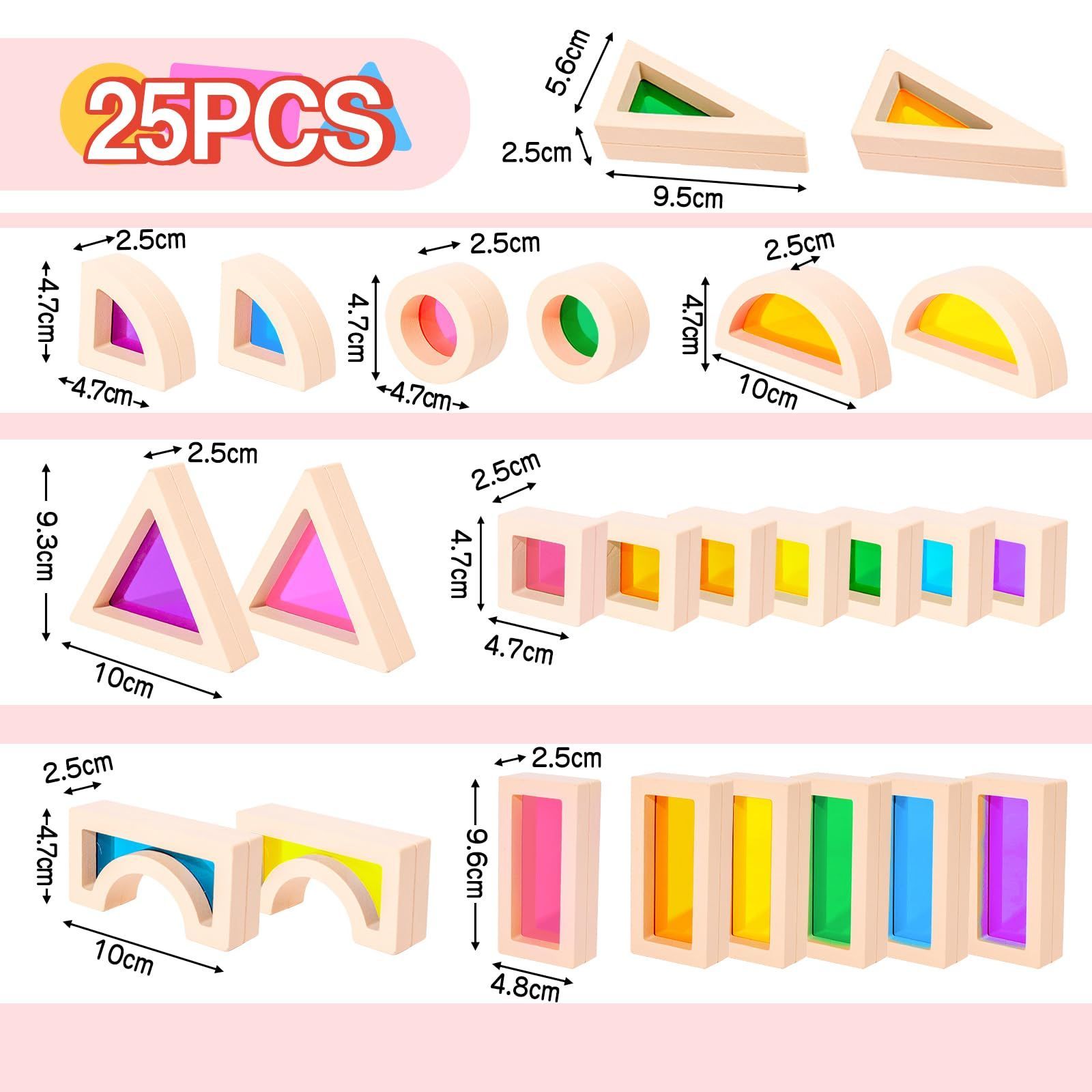 | 積み木 TOYS クリア 虹の色の積み木セット 25PCS CORPER アクリル積み木 虹のかけら REGENBOGENLAND_JAPAN(レーゲンボーゲン 特価セールCORPER 25の creator アクリル little 虹の山セット（36個）：おもちゃ：百町森