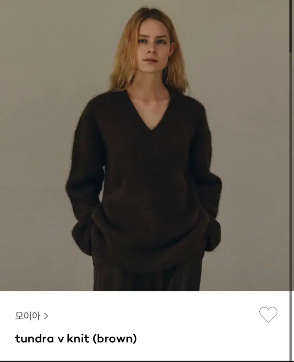 モイア moia tundra v ニット brown