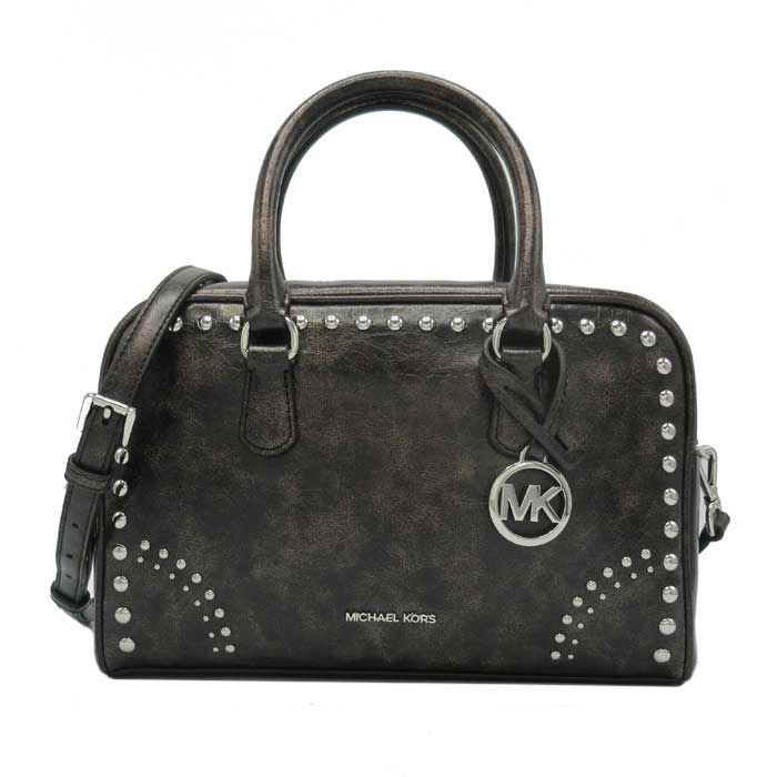 マイケルコース バッグ MICHAEL KORS THOMPSON スタッズ ミディアム サッチェル 2WAY 35F5S7OS6Y BLACK アウトレット レディース