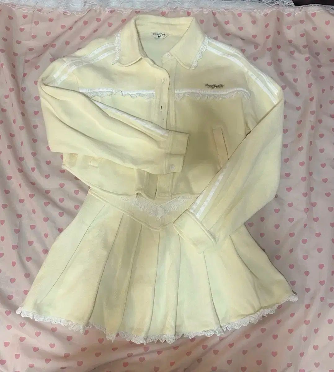 コーデュロイ ライトイエロー セットアップ sサイズ