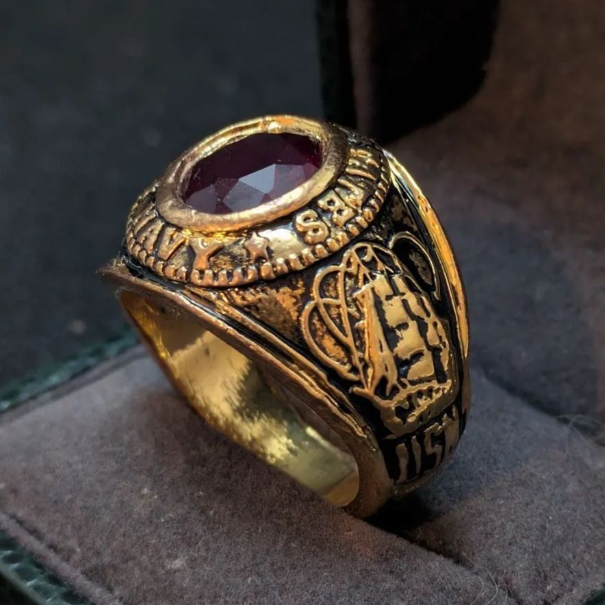 US NAVY アメリカ海軍 ゴールドメッキ GP アーミー ミリタリーリング